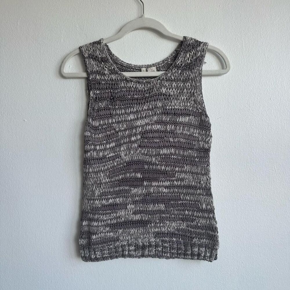 Anthropologie Women's Grey and Silver Vest